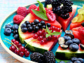 plate of fresh fruit